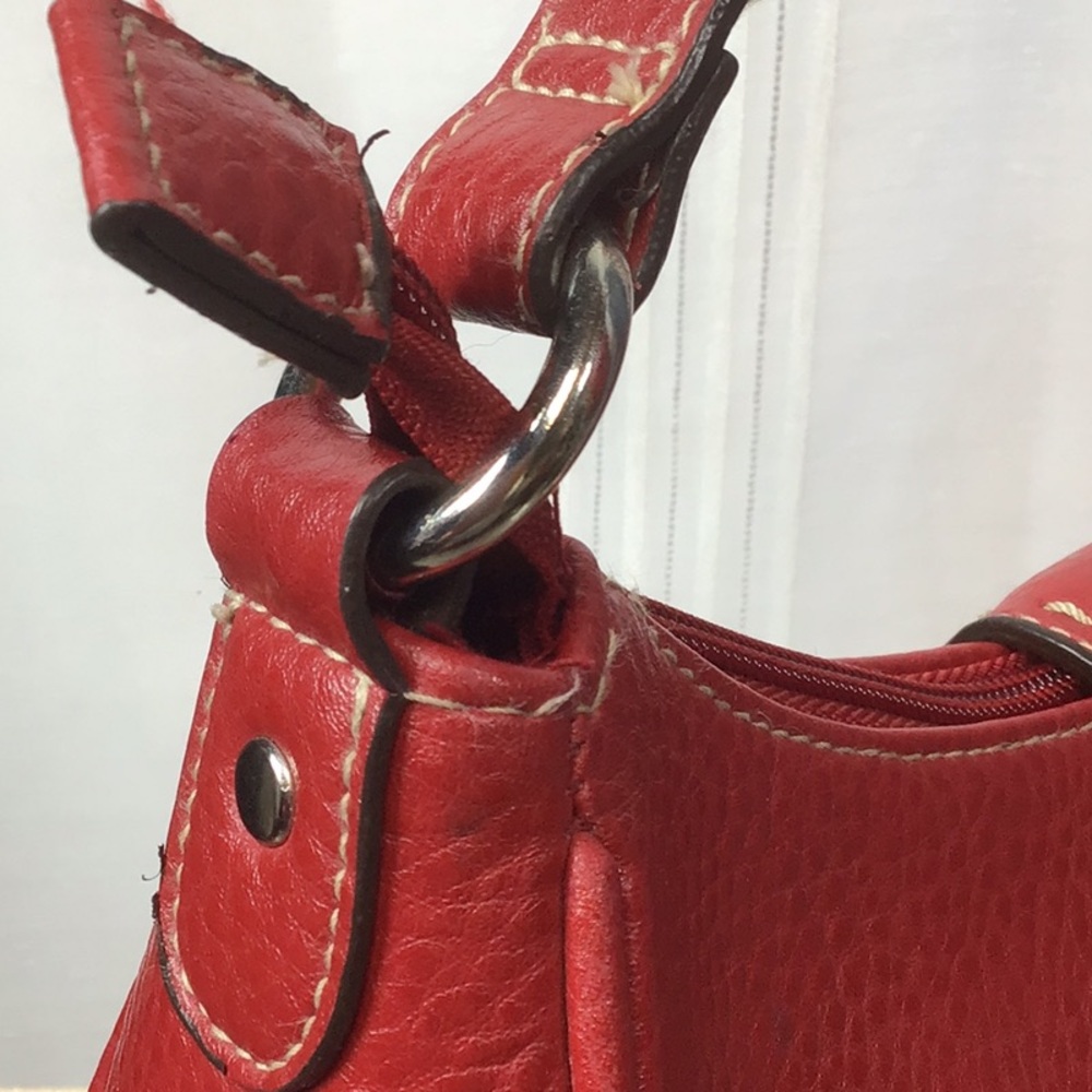 ๐น ROSETTI Red Pebble Faux Leather Secret Compartment with Wallet and Coin Purse - Picture 15 of 16